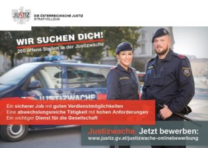 Wir suchen dich! Österreichische Justiz Werbung