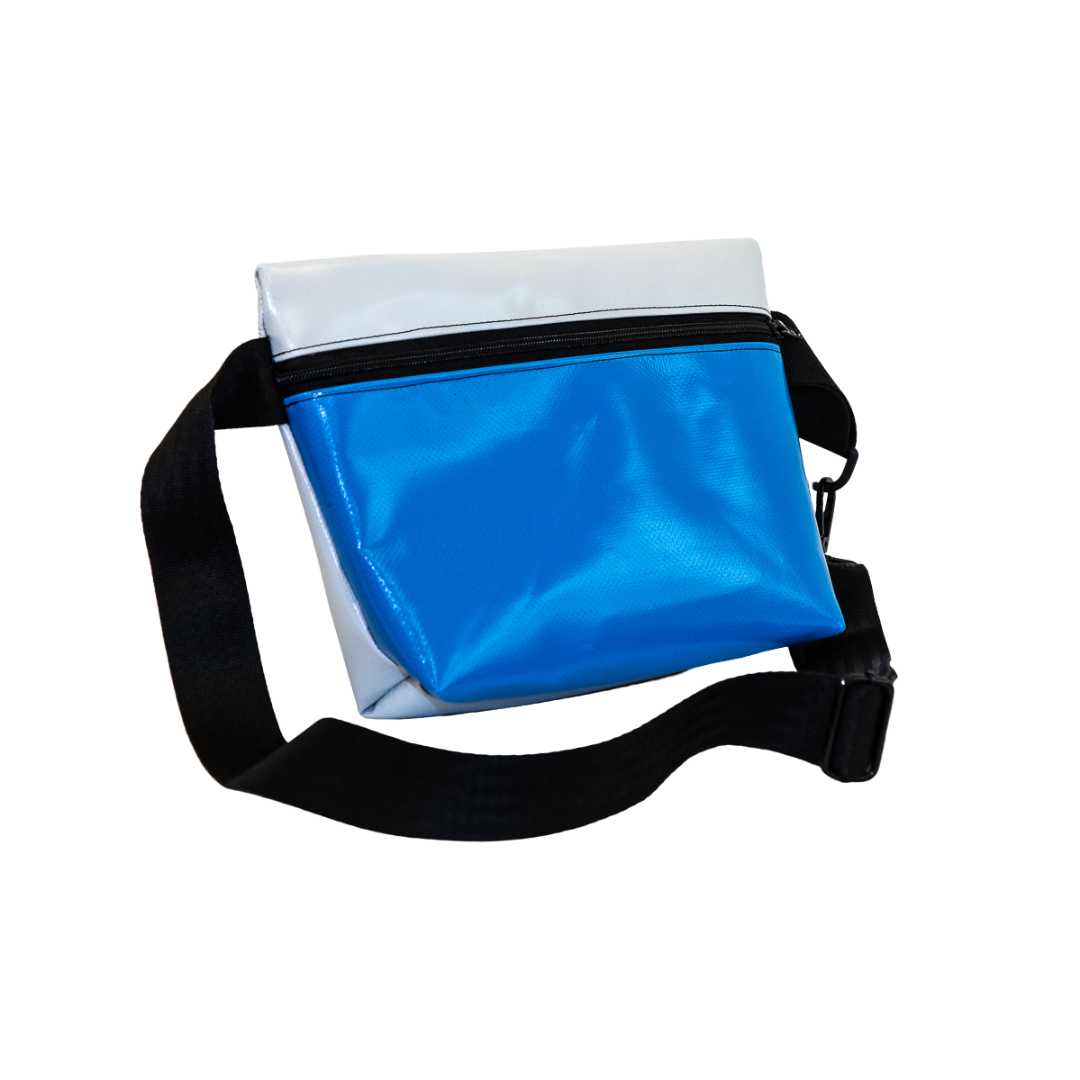 Cross Body Bag Ferdinand – Weiß/Blau