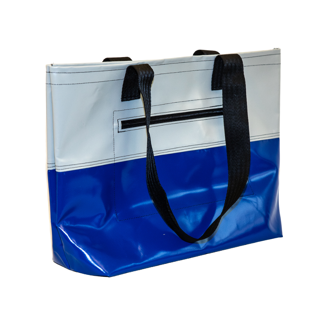 Shopper Josephine – Weiß/Blau