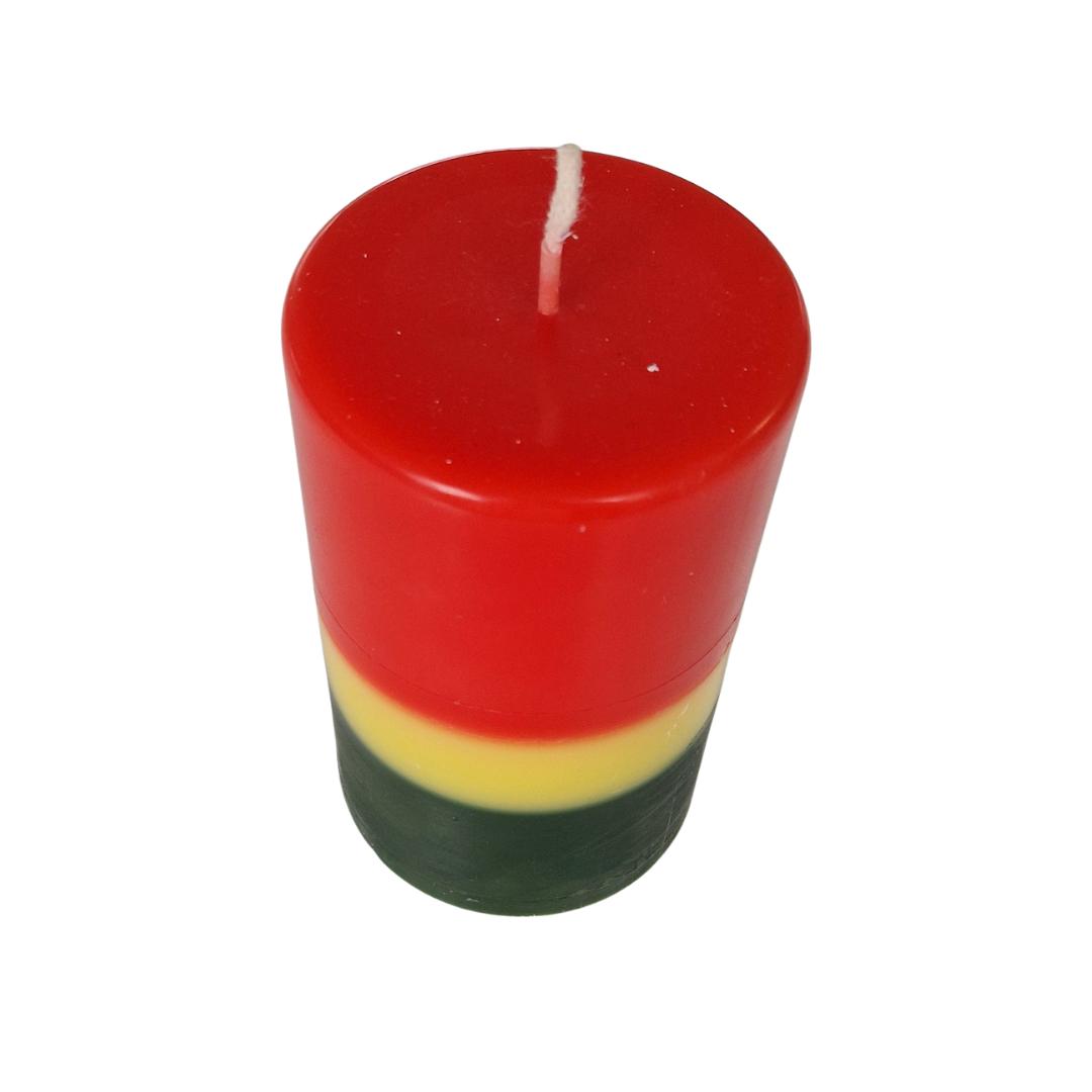 Kerze rot/gelb/grün