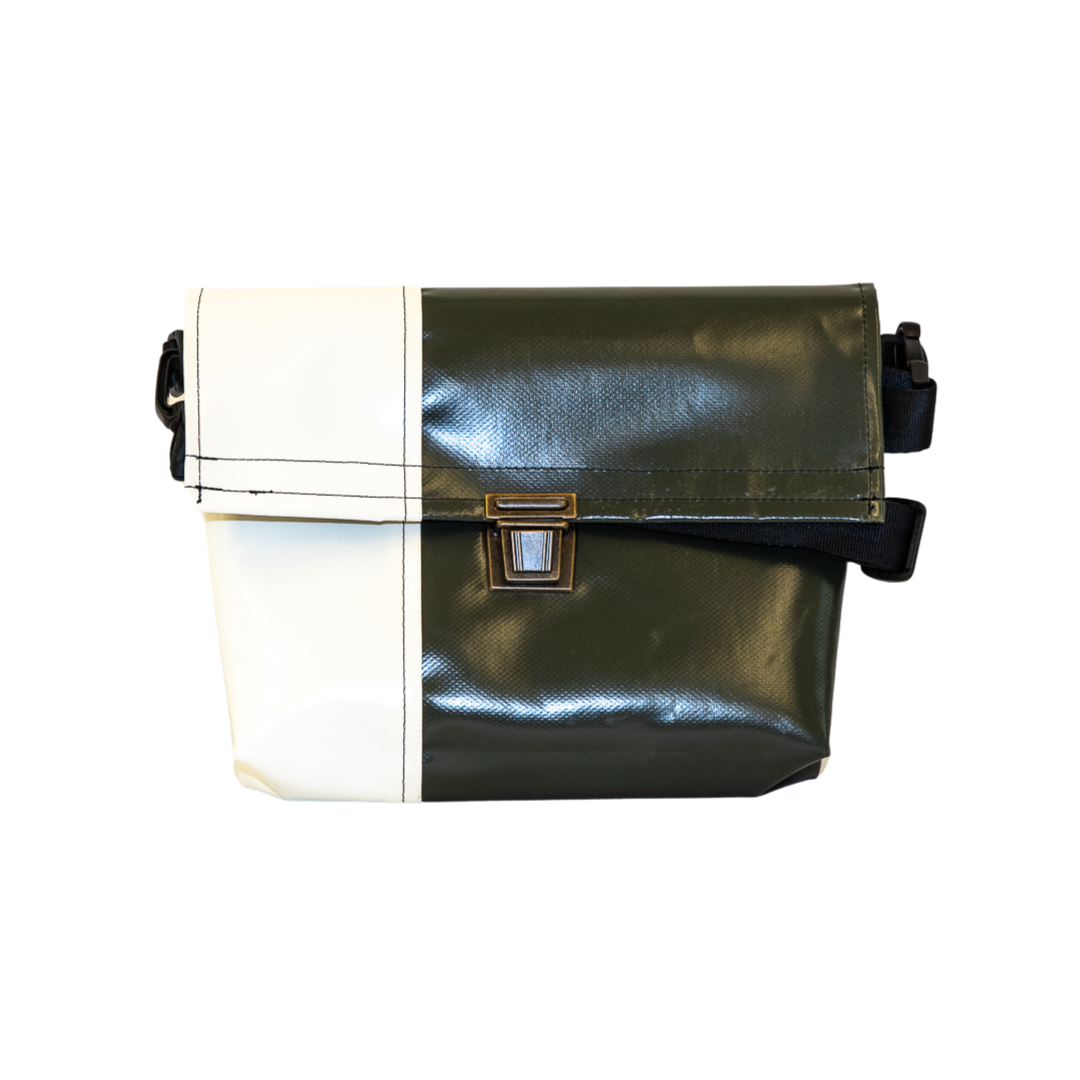 Umhängetasche Sisi – Weiß/Oliv