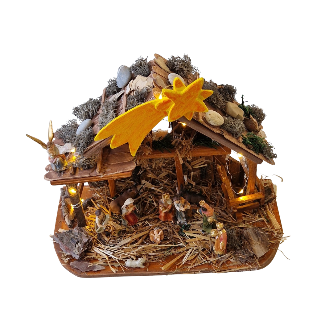 Krippe in Handarbeit