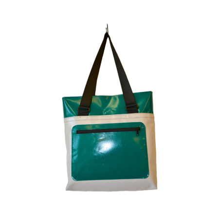 Shopper „Greta“ in Grün-Hellgrau