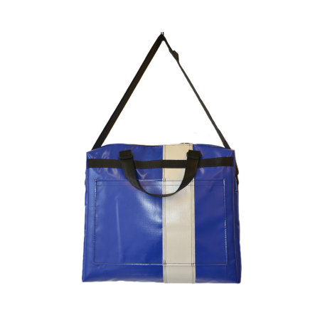 Laptoptasche in Weiß-Blau