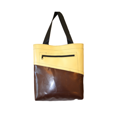 Shopper "Hermine" in Gelb/Dunkelbraun