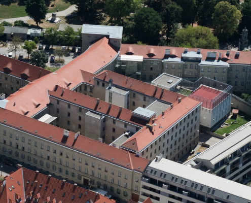 Luftansicht Gebäude