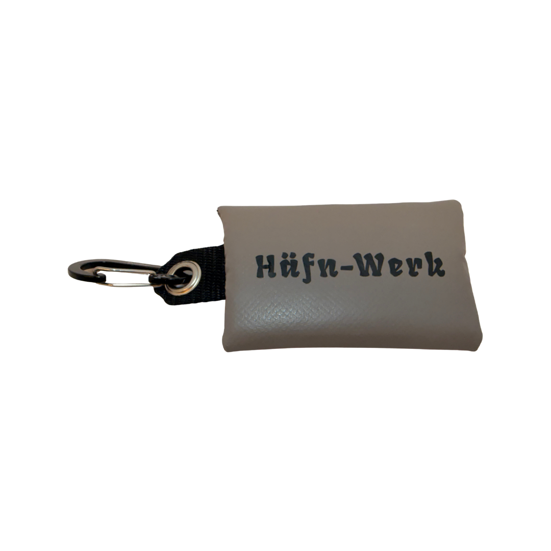 Umhängetasche Franziska in Stein mit Aufdruck "Häfn Werk" – Bild 4